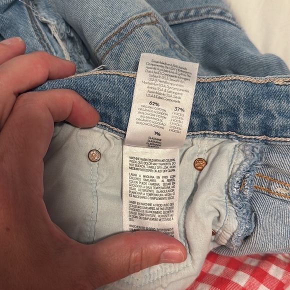 Mother The Scrapper Cutoff Denim Frayed Hem Women Shorts - Picture 9 of 9